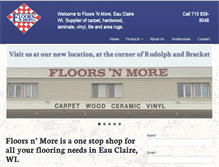 Tablet Screenshot of floorsnmoreeauclaire.com